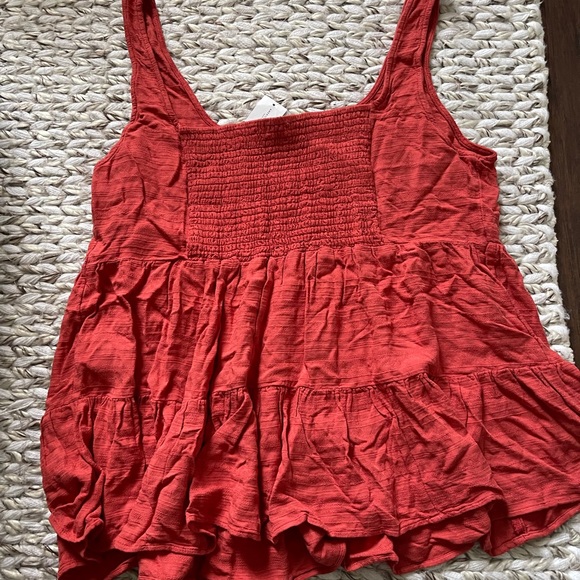 American Eagle Fit and Flare Tiered Babydoll Tank - Picture 2 of 4